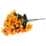 BUKIET 18 SŁONECZNIKÓW Z DODATKAMI 42 CM KOLOR ŻÓŁTY - obrazek 3