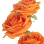 GAŁĄZKA 3 RÓŻ 66 cm KOLOR POMARAŃCZOWY - obrazek 2