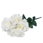 BUKIET 7 ROZWINIĘTYCH RÓŻ 42 CM KOLOR BIAŁY - obrazek 3