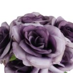 BUKIET 7 ROZWINIĘTYCH RÓŻ 42 CM KOLOR FIOLETOWY - obrazek 2