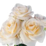 BUKIET 7 ROZWINIĘTYCH RÓŻ 42 CM KOLOR KREMOWY - obrazek 2