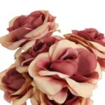 BUKIET 7 ROZWINIĘTYCH RÓŻ 42 CM KOLOR ŁOSOSIOWY - obrazek 2