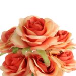 BUKIET 7 ROZWINIĘTYCH RÓŻ 42 CM KOLOR POMARAŃCZOWY - obrazek 2