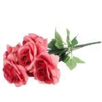 BUKIET 7 ROZWINIĘTYCH RÓŻ 42 CM KOLOR RÓŻOWY - obrazek 3