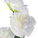 GAŁĄZKA 3 ROZWINIĘTYCH RÓŻ 68 cm KOLOR BIAŁY - obrazek 2