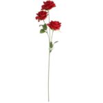 GAŁĄZKA 3  ROZWINIĘTYCH RÓŻ 68 cm KOLOR CZERWONY