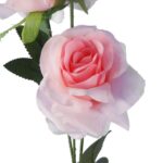 GAŁĄZKA 3 ROZWINIĘTYCH RÓŻ 68 cm KOLOR JASNO RÓŻOWY - obrazek 2