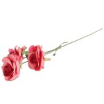 GAŁĄZKA 3 ROZWINIĘTYCH RÓŻ 68 cm KOLOR RÓŻOWY - obrazek 3