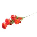 Gałązka z 15 pomarańczowymi goździkami - kwiaty sztuczne wysokiej jakości - obrazek 3