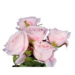 Bukiet Sztucznych Róż Wysokiej Jakości, 7 Sztuk, Kolor Różowy, 50cm - obrazek 2