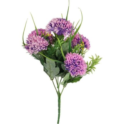 BUKIET 5 TAWUŁEK W KOLORZE FIOLETOWYM - SZTUCZNE KWIATY WYSOKIEJ JAKOŚCI