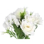 Bukiet 6 kwiatów mix z czosnkiem 32cm biały - obrazek 2