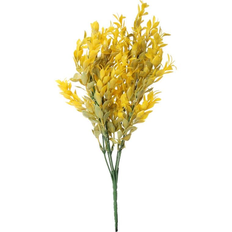 FLVDD029ZL BUKIET 7 GAŁĄZEK BUKSZPANU 36 CM KOLOR ŻÓŁTY - obrazek 1