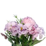 Bukiet Sztucznych Kwiatów Hortensja 7 Sztuk, 32cm, Kolor Fioletowy - obrazek 2