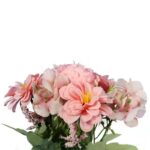 Różowy bukiet 7 sztucznych kwiatów typu Hortensja, 32 cm - obrazek 2