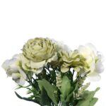 Sztuczny Bukiet Hortensji 7 Kwiatów 32cm - Kolor Zielony - obrazek 2