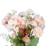 BUKIET MIESZANY 6 GAŁĄZEK Z HORTENSJĄ KOLOR POMARAŃCZOWY - obrazek 2