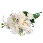 BUKIET MIESZANY 6 GAŁĄZEK Z HORTENSJĄ KOLOR SZARY - obrazek 3