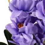 Sztuczne Storczyki w Kolorze Fioletowym - Bukiet 5 Sztuk, Wysokość 58cm - obrazek 3