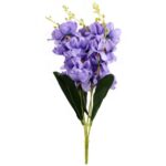 Sztuczne Storczyki w Kolorze Fioletowym - Bukiet 5 Sztuk, Wysokość 58cm