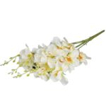 Sztuczne Storczyki w Kolorze Kremowym - Bukiet 5 Sztuk, Wysokość 58cm - obrazek 3