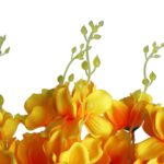 Sztuczne Storczyki w Kolorze Żółtym - Bukiet 5 Sztuk, Wysokość 58cm - obrazek 2