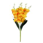 Sztuczne Storczyki w Kolorze Żółtym - Bukiet 5 Sztuk, Wysokość 58cm