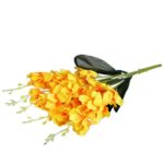 Sztuczne Storczyki w Kolorze Żółtym - Bukiet 5 Sztuk, Wysokość 58cm - obrazek 3