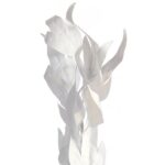 Biały Sztuczny Liść Dekoracyjny 95 cm - Realistyczny i Elegancki - obrazek 2