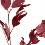 Sztuczny Liść Dekoracyjny, 95 cm, Kolor Bordowy - Wygląd Realistyczny - obrazek 3