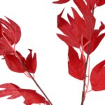 Czerwona Sztuczna Gałązka Liści 95cm - Dekoracja o Realistycznym Wyglądzie - obrazek 3