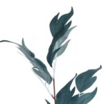 Gałązka Sztucznych Liści 95 cm kolor niebieski - obrazek 2