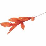 GAŁĄZKA LIŚCI OZDOBNYCH 112 CM KOLOR POMARAŃCZOWY - obrazek 3