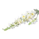 Ostróżka Dekoracyjna Biała na Gałązce - Podwójna, Realistyczna, 87cm - obrazek 3