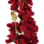 Gałązka Dekoracyjna Bordowa Ostróżka Podwójna o Wysokości 87 cm - obrazek 2