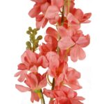 Gałązka Ostróżki Podwójnej Łososiowej - Dekoracja Wysokiej Jakości o Wysokości 87 cm - obrazek 2