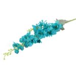 Gałązka Dekoracyjna z Dwoma Kwiatami Ostróżki w Kolorze Turkusowym - obrazek 3