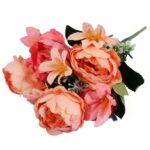 Bukiet 5 Sztucznych Piwonii w Kolorze Różowym - Dekoracja Wszystkich Czasów - obrazek 3