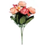 Bukiet 5 Sztucznych Piwonii w Kolorze Różowym - Dekoracja Wszystkich Czasów