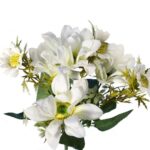 Biały Bukiet Sztucznych Margaretek 36cm - Wysokiej Jakości Dekoracja - obrazek 3