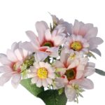 Bukiet 7 margaretek 36cm kolor jasno różowy - obrazek 3