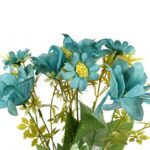 Bukiet 7 margaretek 36cm kolor niebieski - obrazek 2