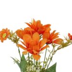 Bukiet 7 margaretek 36cm kolor pomarańczowy - obrazek 2