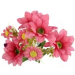 Sztuczny Bukiet Różowych Margaretek 36cm - Wysoka Jakość - obrazek 3