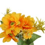 Bukiet 7 margaretek 36cm kolor żółty - obrazek 3