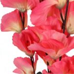 Sztuczny Bukiet 5 Jasnoróżowych Gladioli - Realistyczne Kwiaty Dekoracyjne, Wysokość 65 cm - obrazek 3