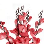 Bukiet 5 Sztucznych Gladioli w Kolorze Łososiowym - Realistyczna Dekoracja o Wysokości 65 cm - obrazek 2