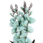 Sztuczny Bukiet 5 Gladioli w Kolorze Miętowym - Wysokiej Jakości Dekoracja o Wysokości 65cm - obrazek 2