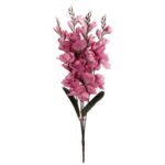 Sztuczny Bukiet 5 Gladioli w Pudrowym Różu - Wysoka Jakość 65 cm