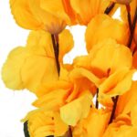 Sztuczny Bukiet 5 Żółtych Gladioli o Realistycznym Wyglądzie - 65 cm - obrazek 3